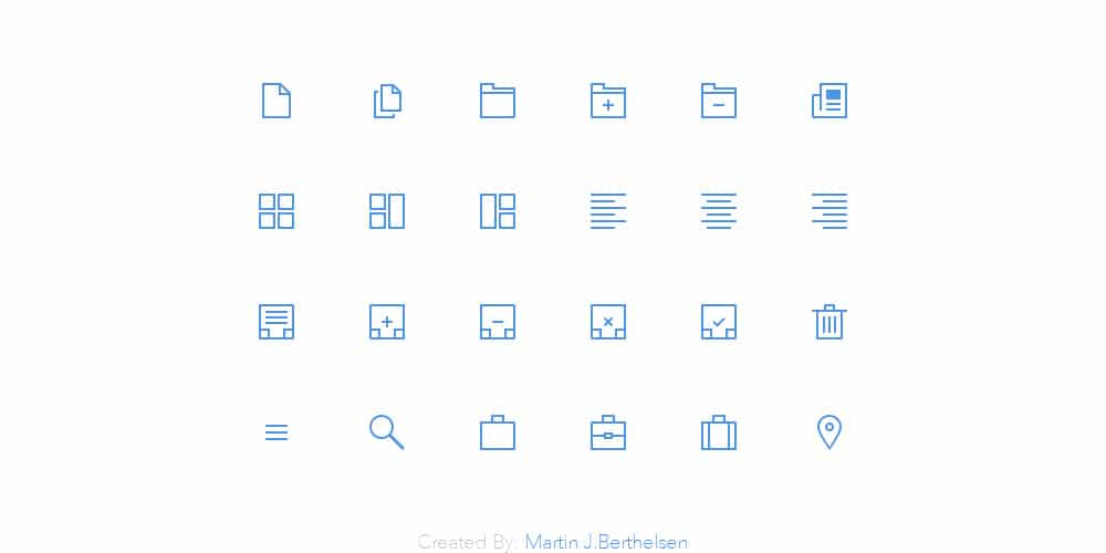 Latest Free Web Elements from January 2014 14 Thin Icons PSD