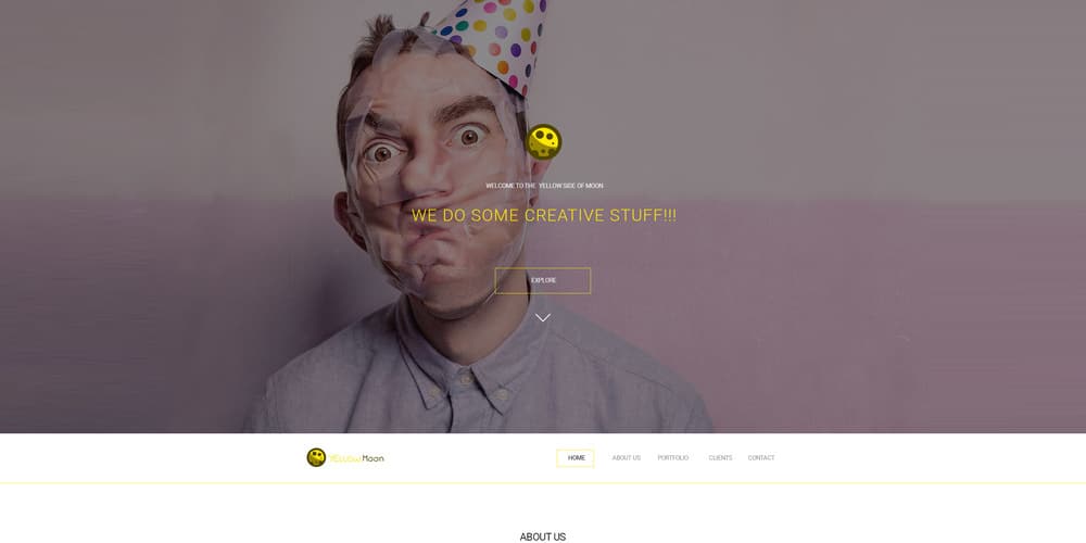 YellowMoon Free Landing Page PSD