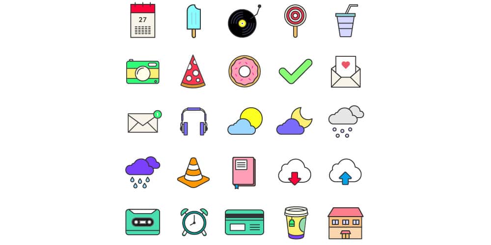 Latest Free Web Elements from February 2014 4 35 Colorful Icons