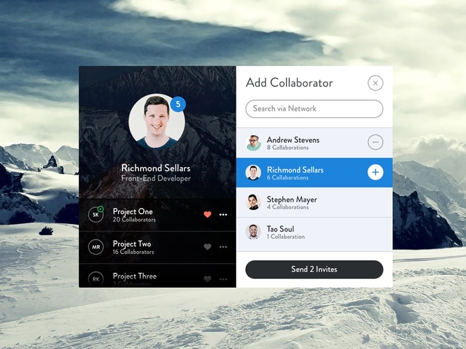 Add Collaborator Modal PSD Add Collaborator Modal PSD