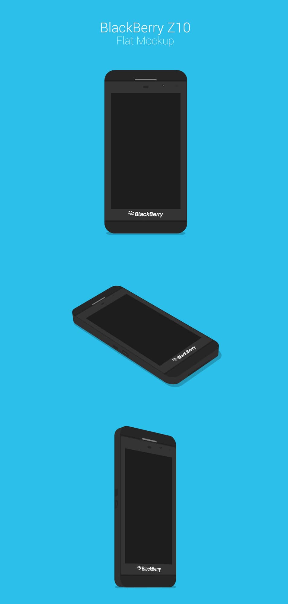 BlackBerry Z10 Flat MockUp BlackBerry Z10 Flat MockUp
