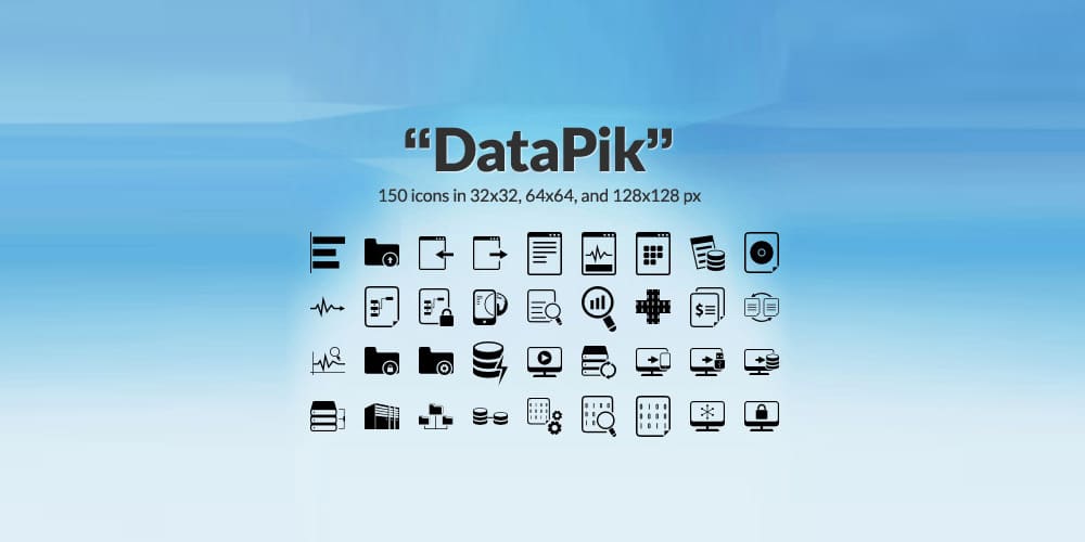 Latest Free Web Elements from February 2014 22 DataPik Icon Set