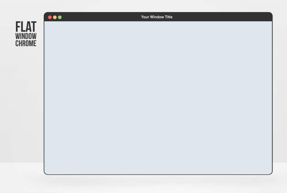 Flat Window Chrome PSD