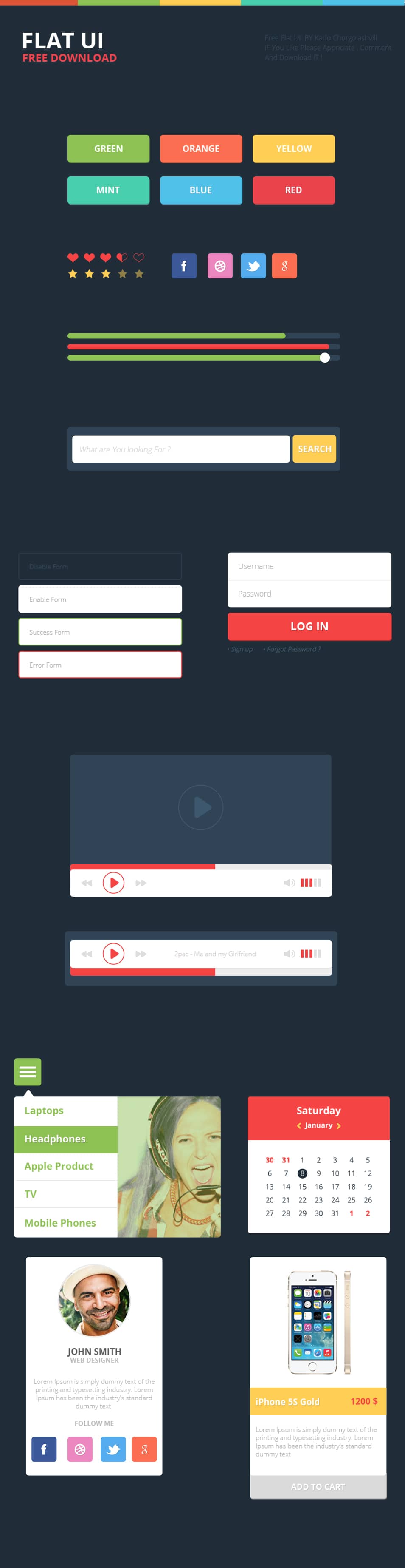 Free Flat UI Free Flat UI