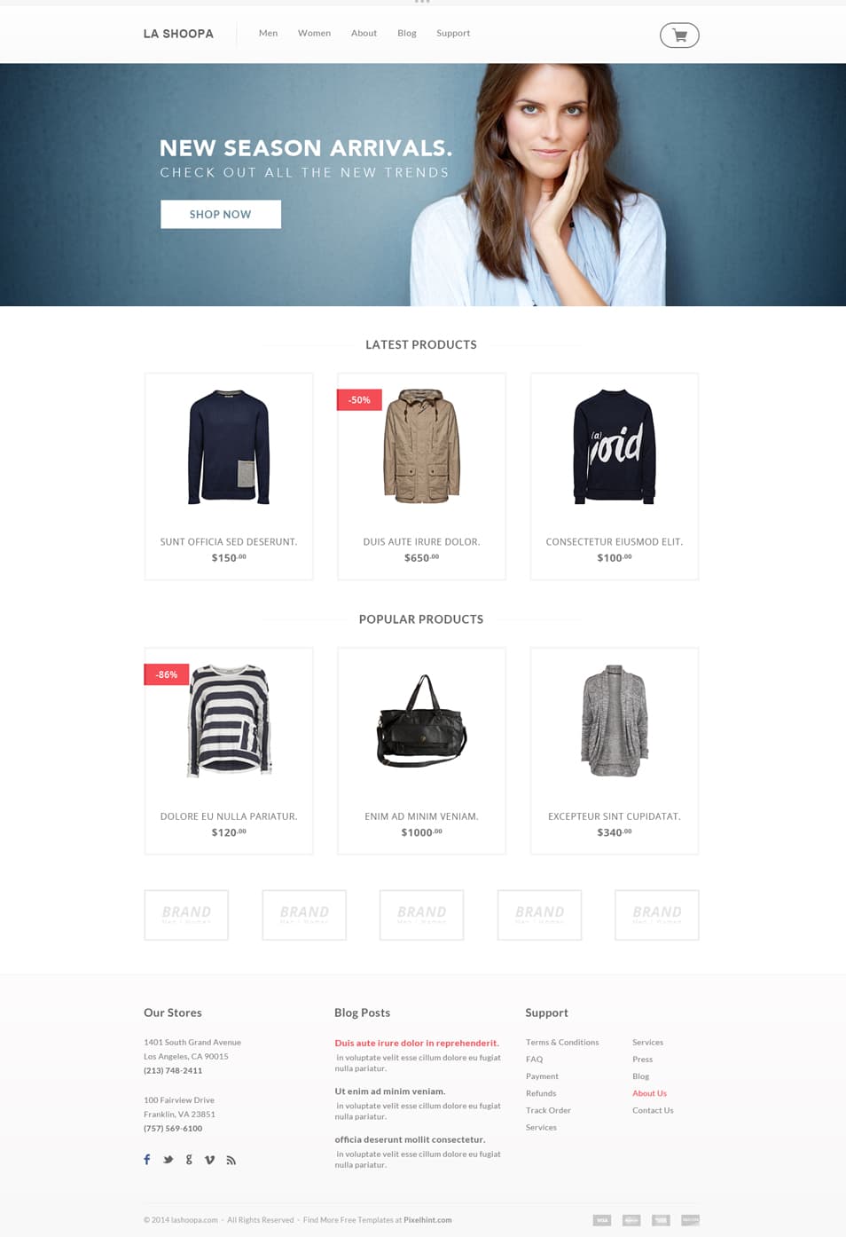 Free PSD eCommerce Website Template Free PSD eCommerce Website Template
