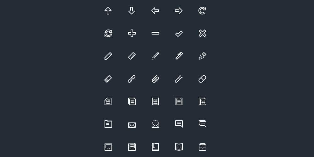 Latest Free Web Elements from February 2014 2 Lineart Icons