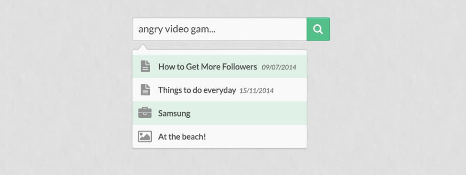Live Search with Dropdown Free PSD Live Search with Dropdown Free PSD