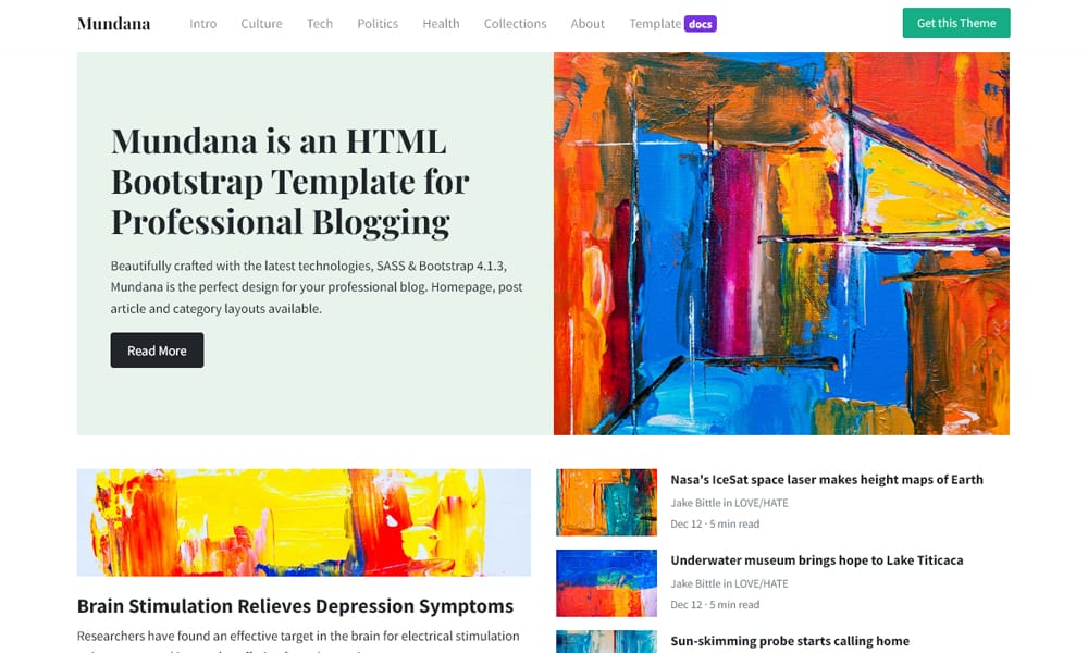 500+ Best Free Responsive HTML5 CSS3 Website Templates 145 Mundana