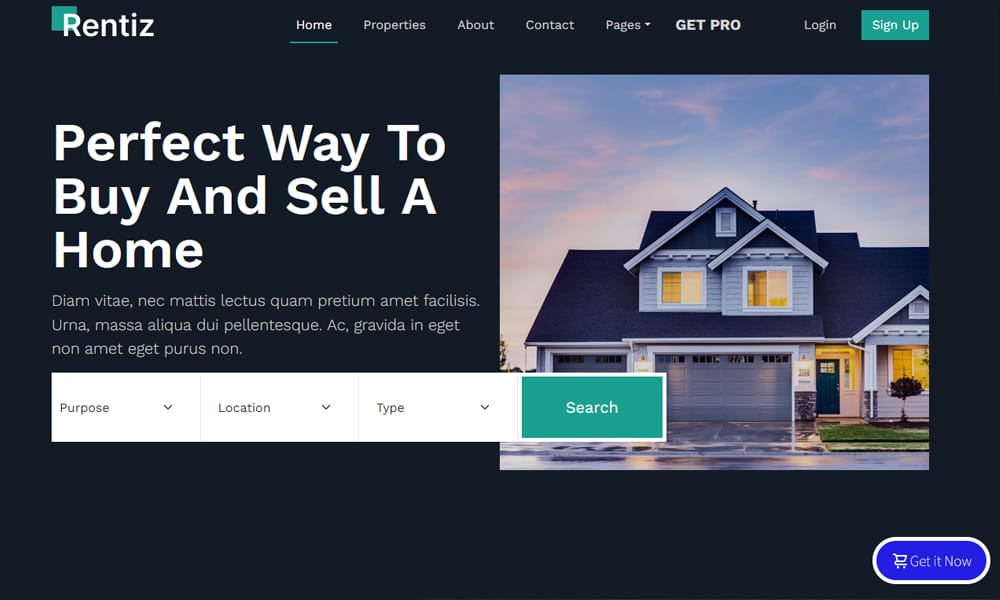500+ Best Free Responsive HTML5 CSS3 Website Templates 272 Rentiz