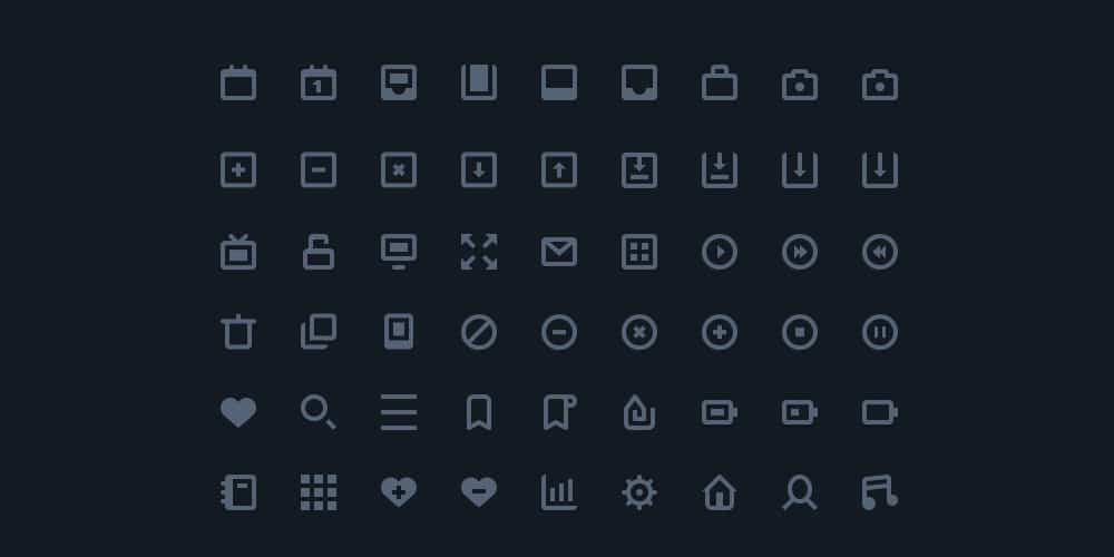 Latest Free Web Elements from February 2014 18 Stylish Icons