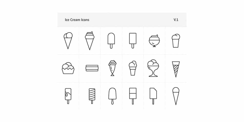 Latest Free Web Elements from February 2014 9 Vector Free Ice Cream Icons