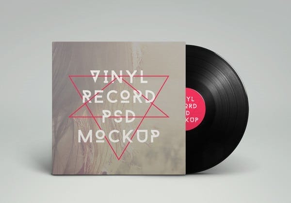 Vinyl Record PSD MockUp Vinyl Record PSD MockUp