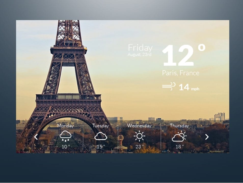 Weather Widget Free PSD Weather Widget Free PSD