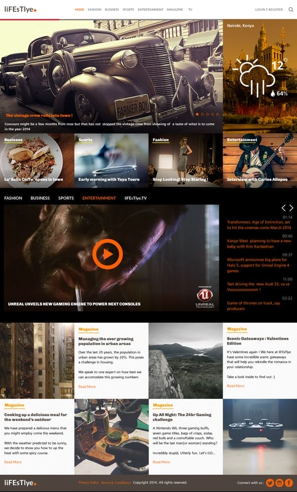 liFEsTlye - Free PSD Magazine Website Template liFEsTlye Free PSD Magazine Website Template