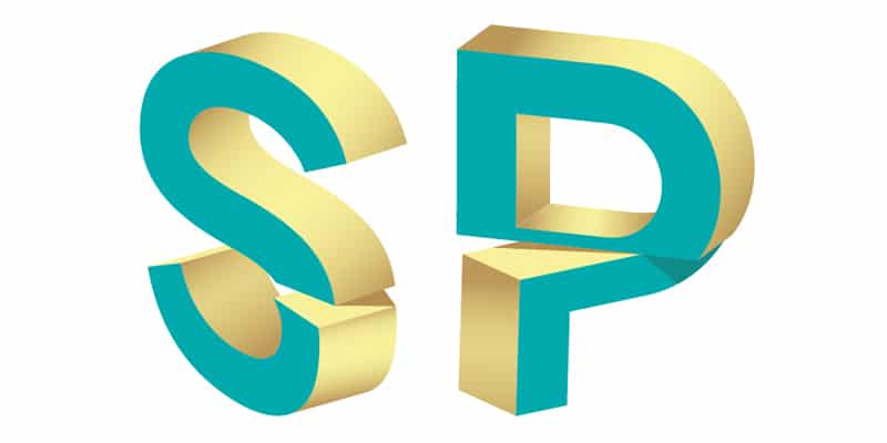 3D Split Text Vector Effect