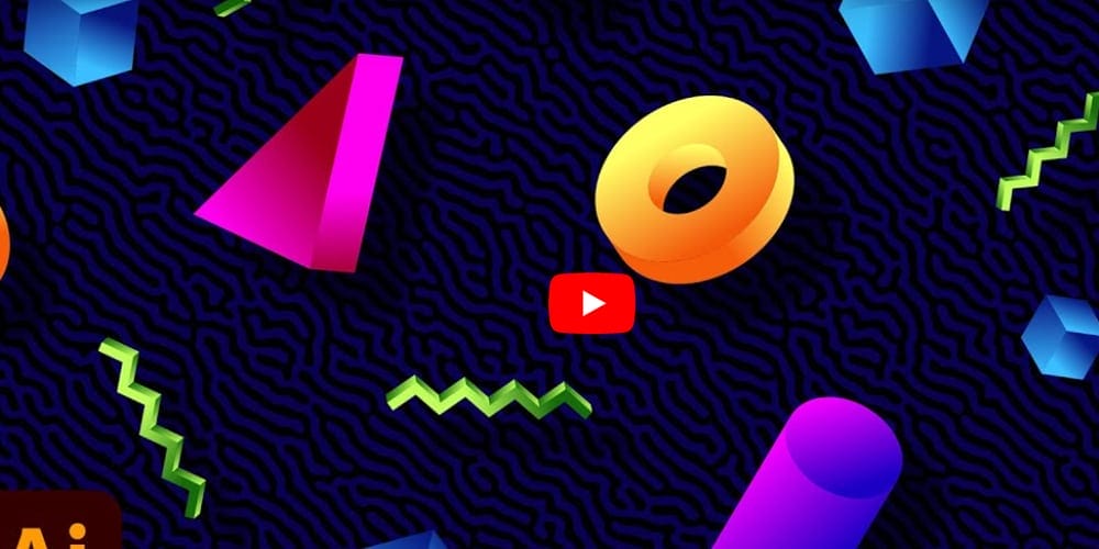 Latest Adobe Illustrator Tutorials 496 80s Memphis Style Pattern