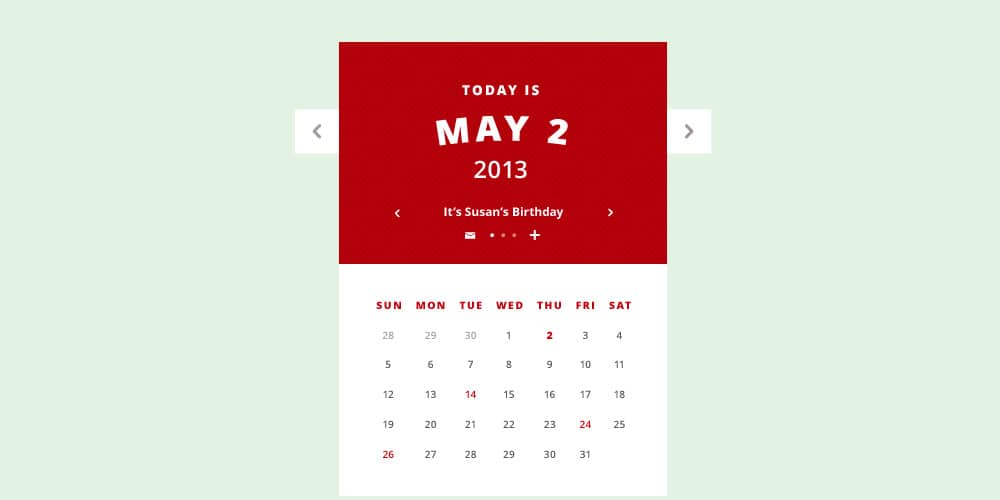 Collection of Latest Free UI Elements 36 Calendar UI