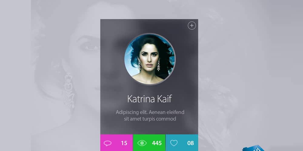 Collection of Latest Free UI Elements 115 Celebrity Profile Widget