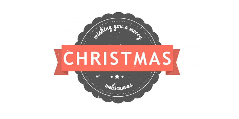 Christmas Retro Badge PSD