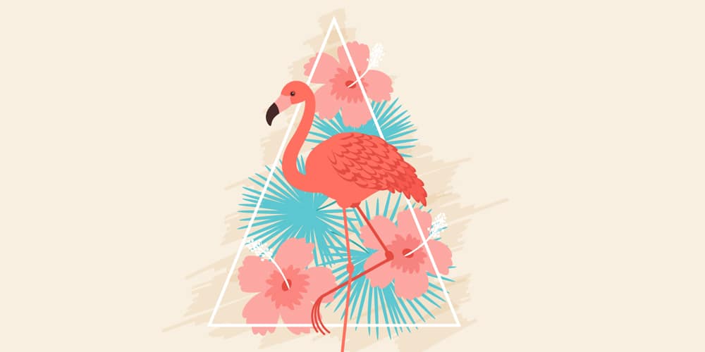 Latest Adobe Illustrator Tutorials 233 Colorful Flamingo