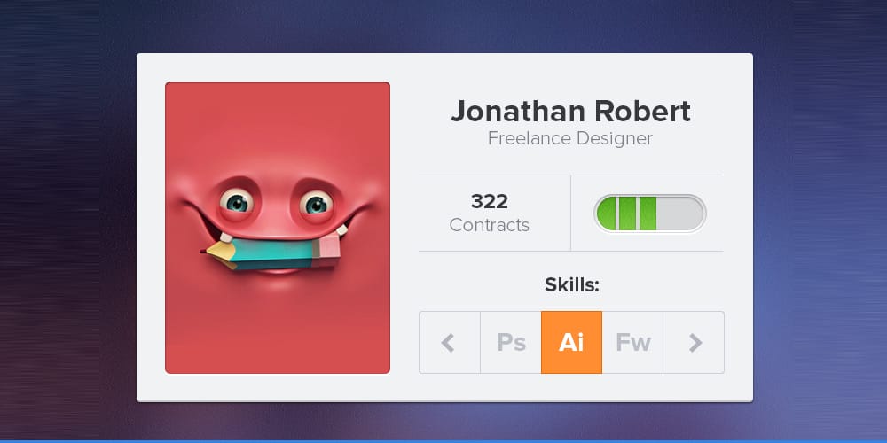 Designer Profile PSD