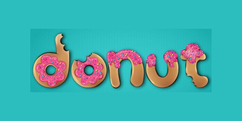 Latest Adobe Illustrator Tutorials 377 Donut Font Style