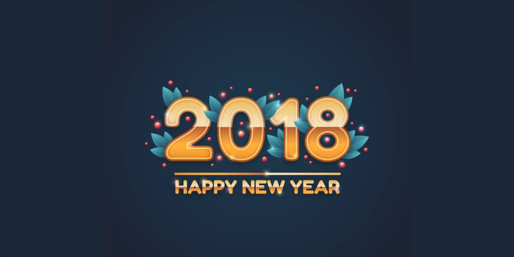 Latest Adobe Illustrator Tutorials 374 Festive 2018 New Year Card