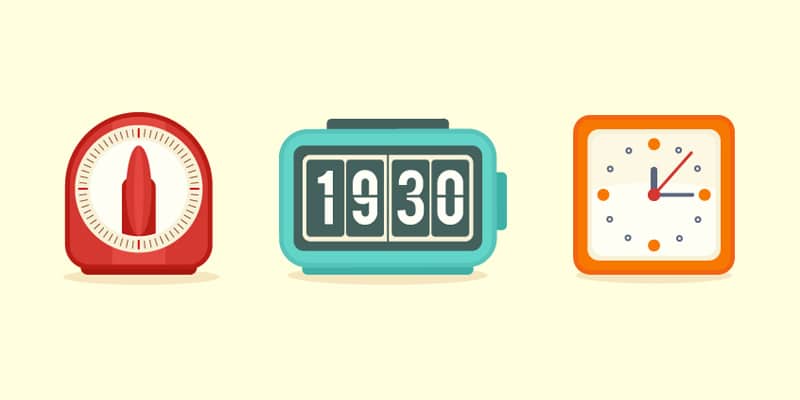 Flat Clock Icons