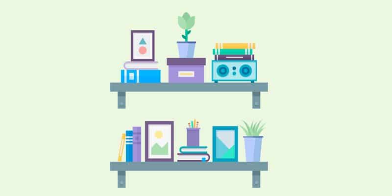 Flat Design Wall Shelves