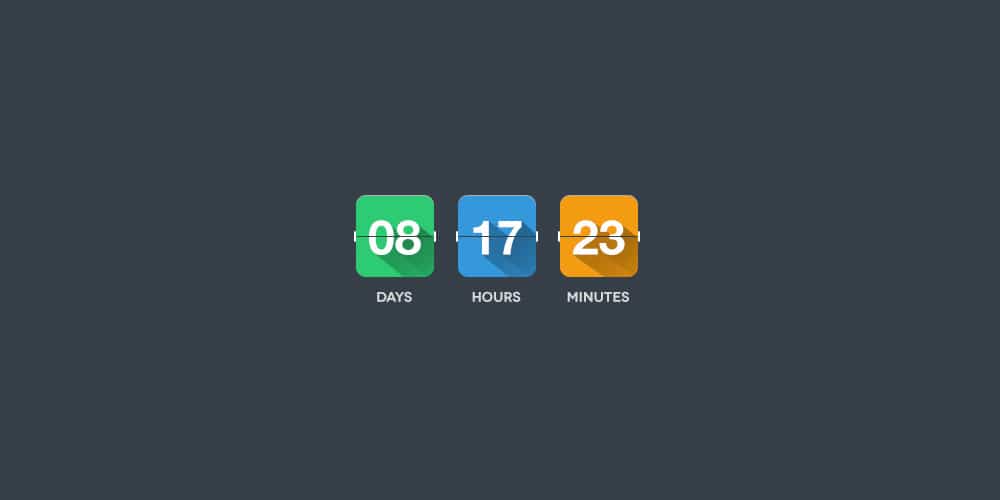 Collection of Latest Free UI Elements 27 Flat Flip Clock