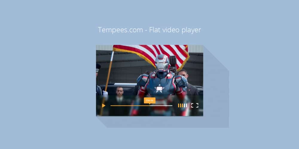 Collection of Latest Free UI Elements 99 Flat Video Player