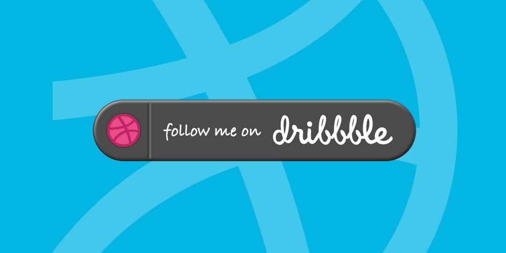 Collection of Latest Free UI Elements 16 Follow Me On Dribbble Button