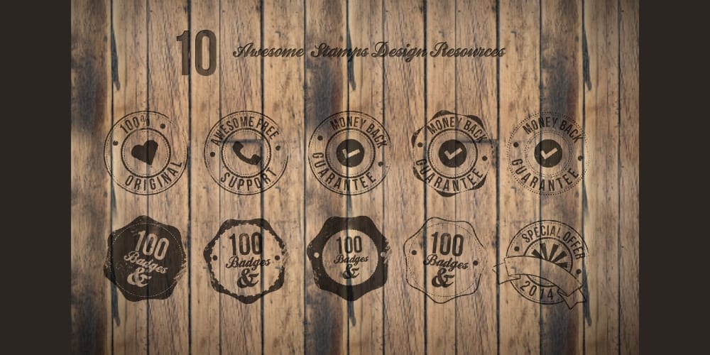 Collection of Latest Free UI Elements 6 Free Badges PSD