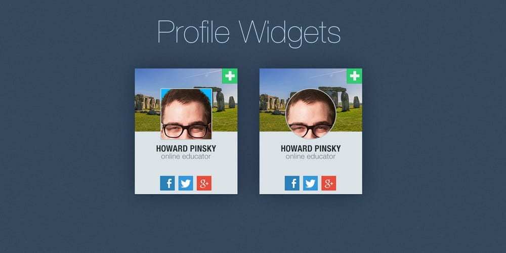 Collection of Latest Free UI Elements 128 Free Profile Widget PSD