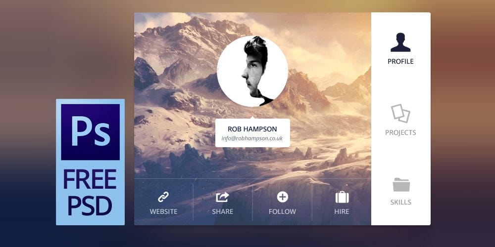 Collection of Latest Free UI Elements 120 Free User Details PSD