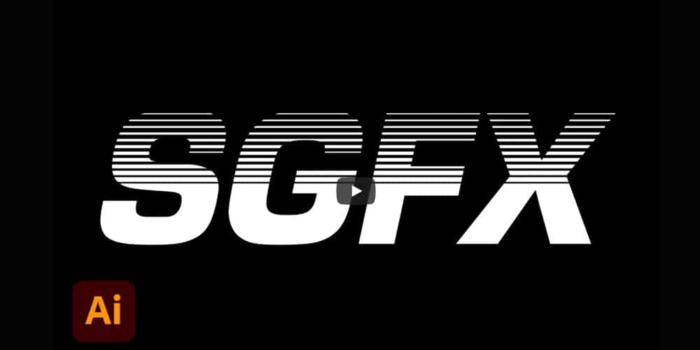 Latest Adobe Illustrator Tutorials 488 Futuristic Gradient Speed Lines Text Effect