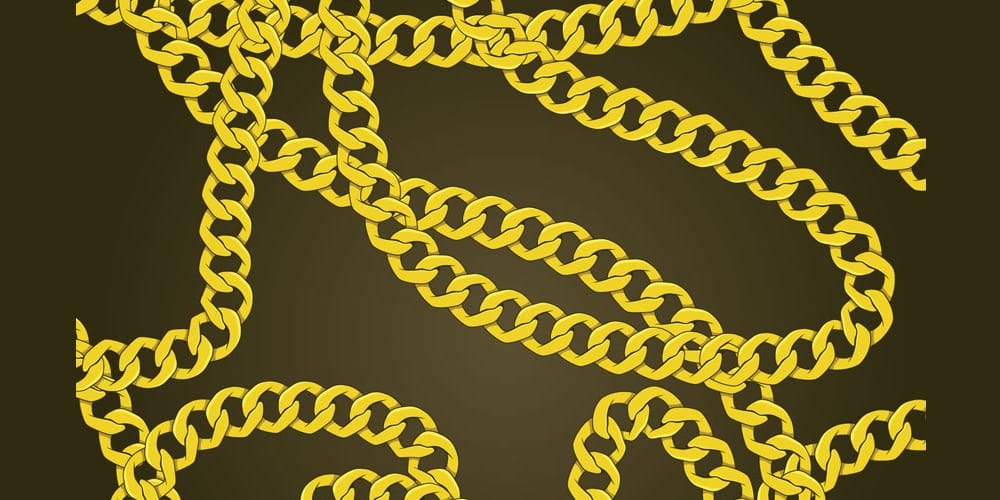 Latest Adobe Illustrator Tutorials 64 Gold Chain Pattern Brush