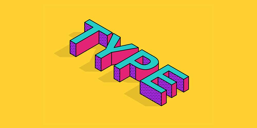 Isometric Type Effect 