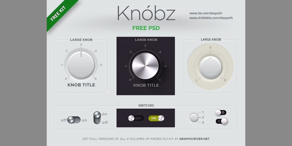 Collection of Latest Free UI Elements 61 Knobz