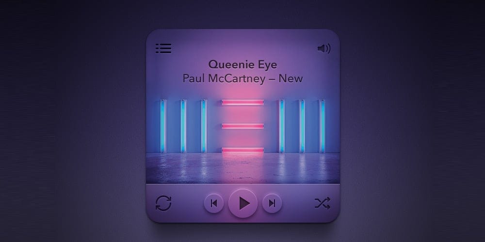 Collection of Latest Free UI Elements 72 McCartney's New Player