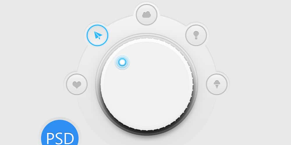 Collection of Latest Free UI Elements 53 Navigation Knob PSD