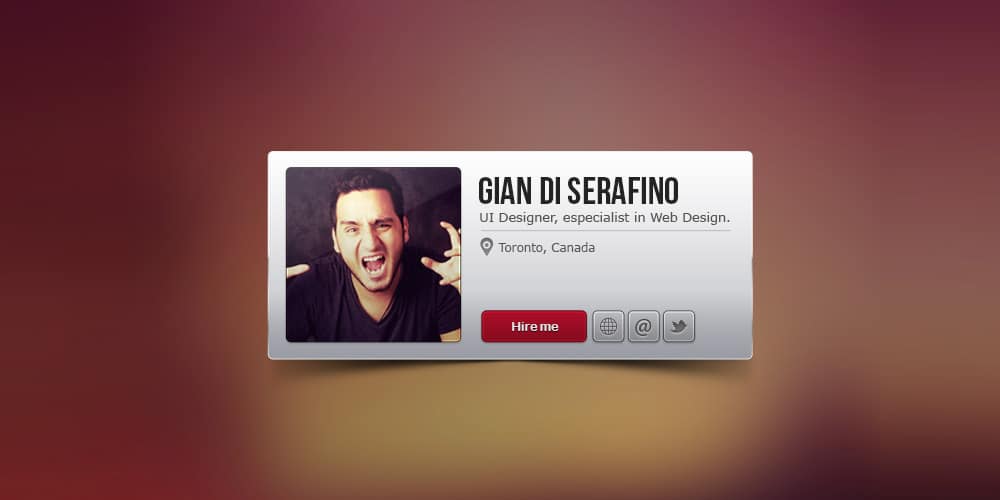 Profile Widget Free PSD