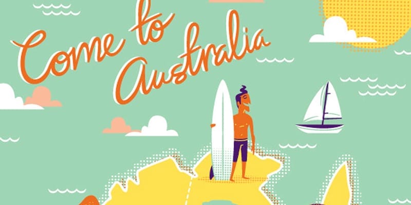 Latest Adobe Illustrator Tutorials 443 Retro-Style Airline Destination Travel Poster