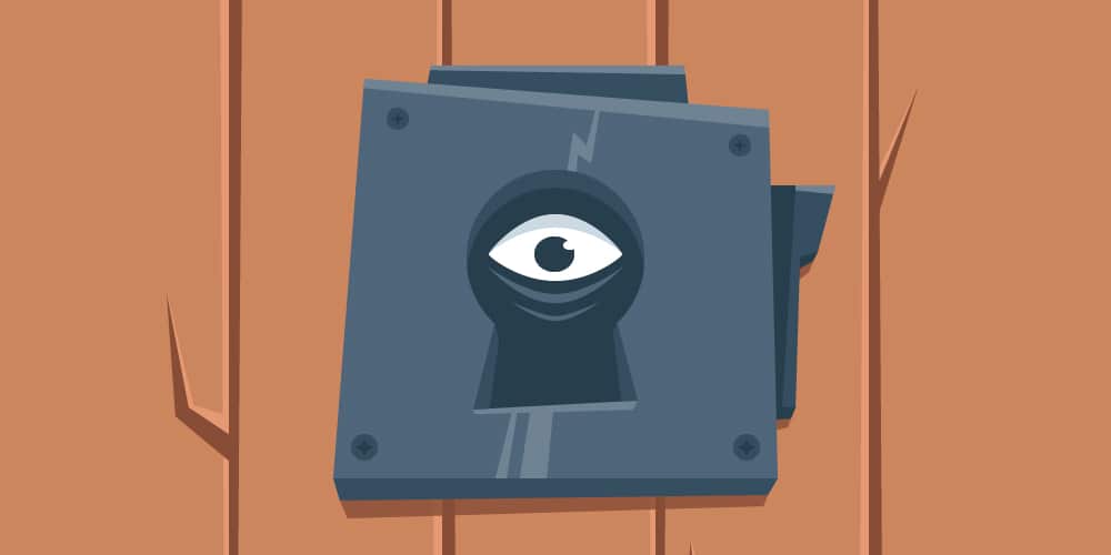 Latest Adobe Illustrator Tutorials 260 Scary-Look-Through-The-Keyhole-Illustration