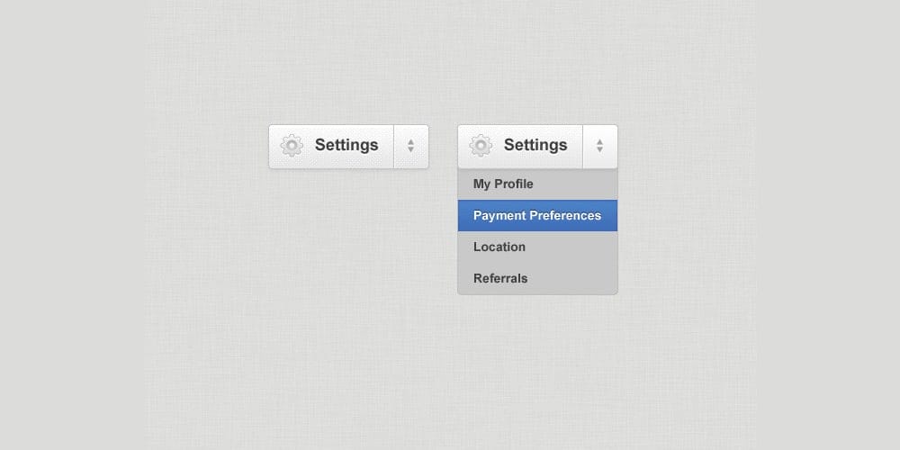 Collection of Latest Free UI Elements 112 Settings Menu
