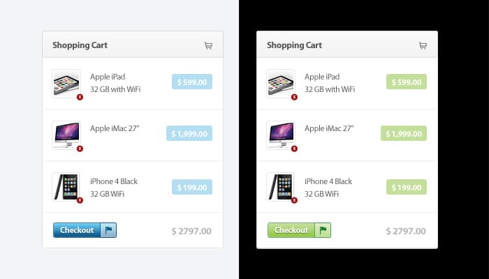 Shopping Cart Widget Free PSD Shopping Cart Widget Free PSD