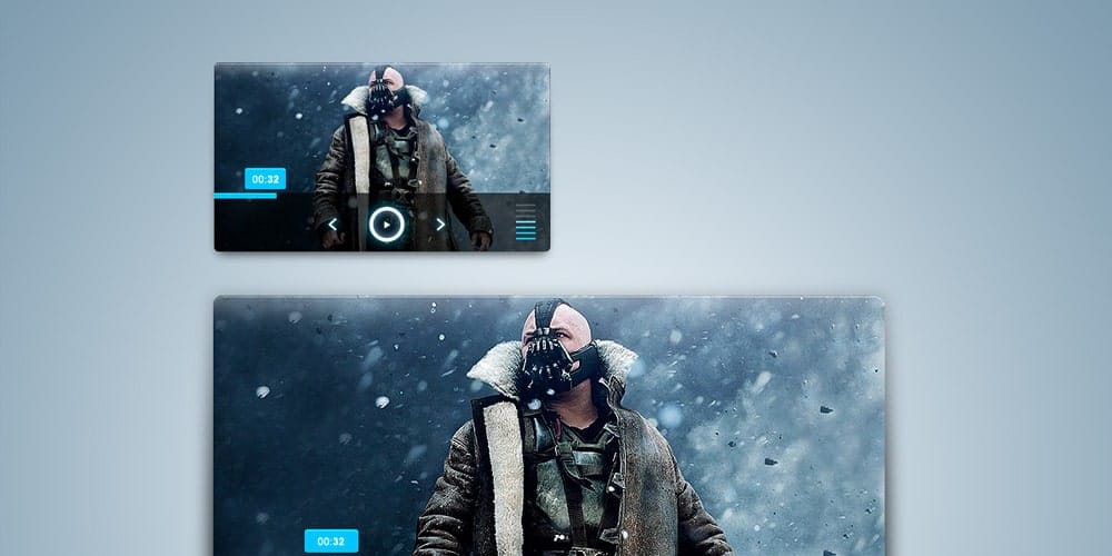 Collection of Latest Free UI Elements 80 Simple Media Player PSD