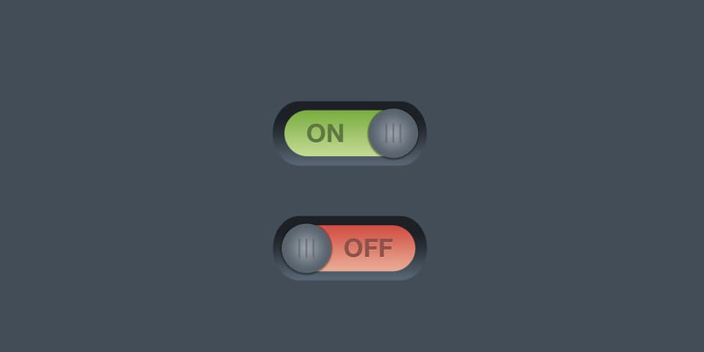 Collection of Latest Free UI Elements 58 Simple On or Off Switches