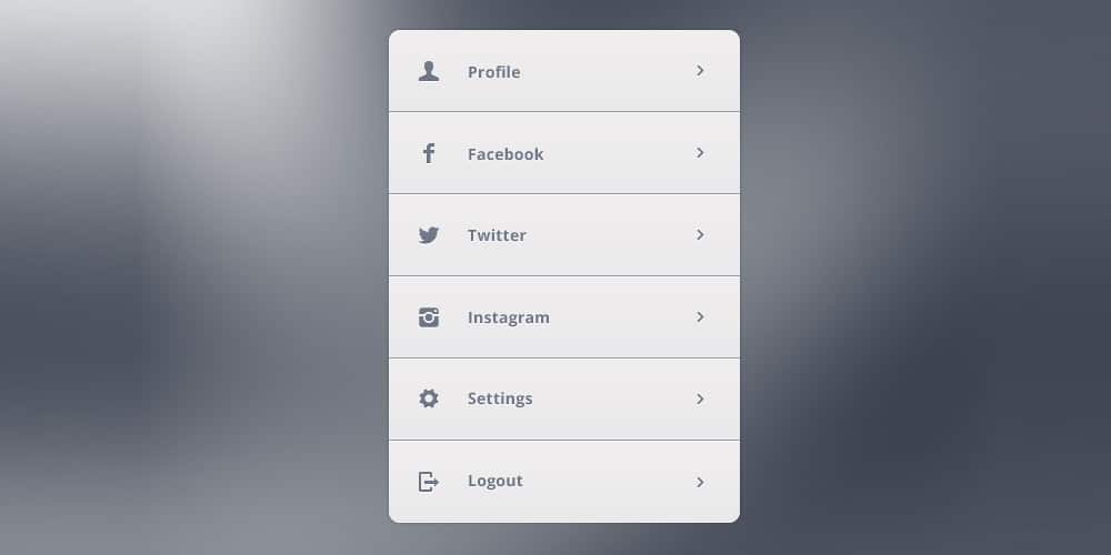 Collection of Latest Free UI Elements 105 Social Menu