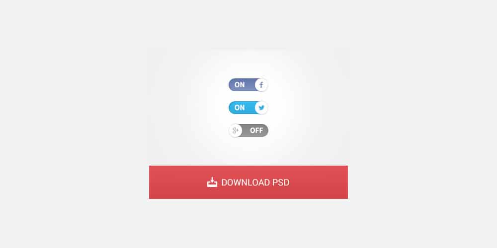 Collection of Latest Free UI Elements 52 Social Switches